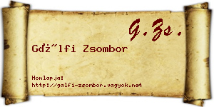 Gálfi Zsombor névjegykártya