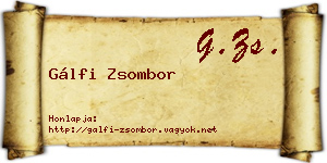 Gálfi Zsombor névjegykártya